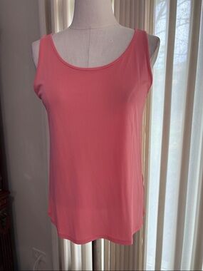 Eileen Fisher washable SILK Coral pink Scoop Neck Sleeveless Tank NWOT relaxed M